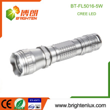 Factory Supply 3*AAA battery Operated Housing Aluminum Material White Light 5W america led Cree q5 Flashlight with Wrist strap